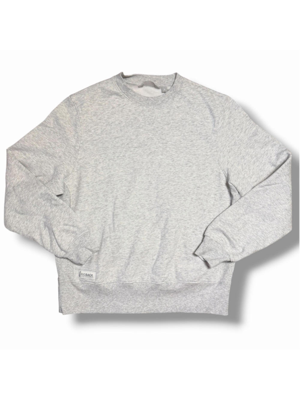 Rhoback Mens EUC Ready Crewneck Pullover Sweater Heather Gray Small Unisex